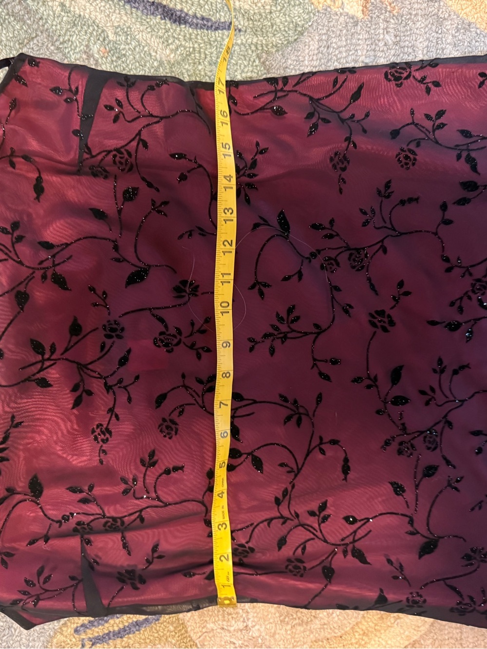 Vintage Chelsea Nites Sleeveless Pink Dress with Black Floral Overlay - Picture 8 of 10